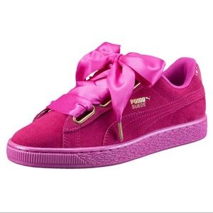 Puma Ultra Magenta Suede & Satin Laces Sneakers